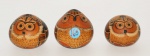 CORUJAS (3) - artesanato peruano em cabaças pintadas a mão 5,5, 6 e 7 cm