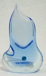SOLIFLOR - azul transparente em cristal com formas de gotas Studio Glass - 27x18 cm