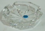 CINZEIRO - cristal tcheco 9 lados  borda franchada fundo com sulcos pq bicado 15x15x4 cm