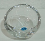 CINZEIRO - cristal tcheco meia lua com base de 5 lados lapidado 12x12x10 cm (pq bicados)