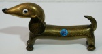 MURANO - cachorro com pó de ouro (trincados junto as orelhas) 25x14 cm