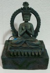 FONTE - resina patinada com figura de Deusa indiana, 28x36x22 cm prof cm