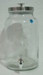 POTE - recipiente para suco em vidro com tampa de inox e torneira, desenho em relevo, ramos - QUALITY est.1876 - 34 cm