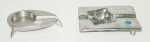CINZEIROS(2) - em alumínio, etiqueta ao fundo 18x13x3,5 e 15x9x4 cm