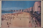 Cartão Postal  Praia de Copacabana, editado por Tradimex do Brasil, medindo 9 x 14 cm.