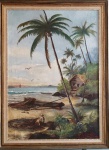 L. Pinello, Paisagem tropical, ost medindo 96 x 69 cm.