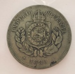 Moeda 200 Reis, Brasil Imperial, cunhada em 1880.