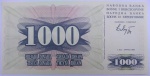 BOSNIA 1992.   1000 DINARA