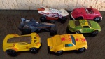 6 (seis) miniaturas diecast de carros diversos - usados com marcas do tempo e uso conforme imagens
