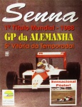 Pôster, Ayrton Senna, 1º Titulo Mundial, 1988, ano 1 nº 1 // 55.6 X 84 cm // Editora Escala Ltda. // 1995, marcas do tempo
