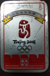 Baralho (lata) dos Jogos Olímpicos BEIJING 2008, Oficial/ usado, marcas do tempo e uso.