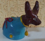 Boi Bumbá - artesanato do Nordeste brasileiro, argila, pintura manual.