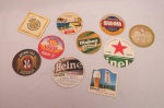 Lote com dez (10) Bolachas de Chope diversas.