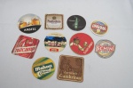 Lote com dez (10) Bolachas de Chope diversas.