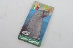 Estojo de lápis de cor da Faber Castell, com onze lápis do interior.
