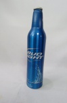 Garrafa em alumínio, vazia e importada, da Cerveja Bud Light