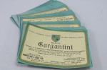 Lote com inúmeras etiquetas do Vinho Clarete Tinto marca Gargantini.