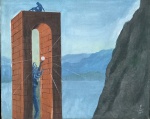 Waletr Lewy, linda pintura surrealista. Ost 36 x 44 cm.