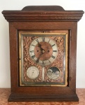 Frazer & Haws. Lindo relógio de mesa com barômetro, termômetro e fases da lua. Necessita revisão. Altura 55 cm. Inglaterra Sec. XVIII.