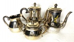 WOLFF- Lote contendo serviço para chá/ café de metal espessurado a prata contendo 4 peças