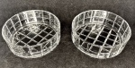 STUDIO NOVA- Lote contendo 2 belos bowls de cristal medindo 16 cm diam x 5,5 cm alt.