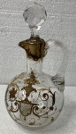 Garrafa de cristal decorativa em cristal, medindo: 21 cm alt. (tampa colada, restaurada)