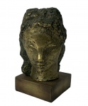 BRUNO GIORGI (atribuído) - cabeça de mulher em bronze, sem assinatura presente, medindo: 14 cm alt.
