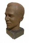 Bruno GIORGI (1905-1993) - Espetacular estudo de escultura,, representando "cabeça", Possivelmente o "REI PELÉ", em Terracota e estuque, medindo: 37 cm alt. x 18 cm x 18 cm base