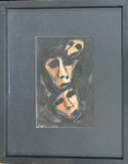 Ivan SERPA (1923-1973) - tecnica mista s/papel, fase negra, medindo: 13 cm x 20 cm e 29 cm x 36 cm