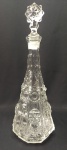Linda garrafa em vidro antigo com tampa em estrela - 35cm altura x 11cm diâmetro 