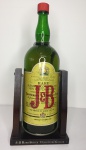 Grande garrafa de whisky 3 litros JB com suporte 48cm altura - com bebida porém tampa sem lacre