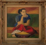 Diego Rivera - O.S.T. S/M. Assinado e datado de 1936 no C.I.D. Obra med. 35x35cm. Todas as obras estrangeiras são vendidas na categoria Atribuído.