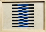 Hermelindo Fiaminghi - Composição geométrica - Guache sobre papel - Obra med. 27.5x18cm. Assinado no C.I.D.