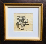 Di Cavalcanti - Figura - Desenho nanquim. Assinado no C.I.D. Obra med. 16x16cm.