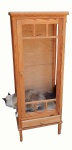 Cristaleira em pinho de riga com gaveta e pés altos.  (sem vidros) med. 1,40 x53 x30 cm