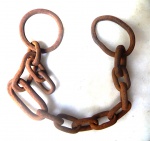 Antiga corrente  de fazenda, dita de escravo.med:60 cm