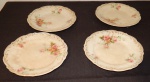 Lote com 04 pratinhos em louça decorados (desgastes)_
