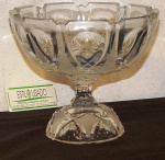 Fruteira em cristal lapidado. (desgastes)