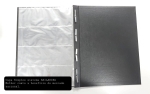 Álbum Simples, capa dura, preto, Sistema Bailarina para 100 Cédulas folha polipropileno.