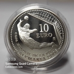 Moeda Espanha 10 Euros, Prata 27g, 40mm, Copa de 2006