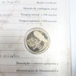 11a - Moeda Brasil de OURO 100 anos  Carlos Drummond de Andrade, peso 8 Gramas. No cartela original