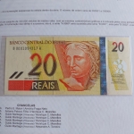 Folder de 50 reais com a Cédula de 50 reais PRIMEIRA SERIE 0001 FE. 1ª Familia