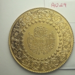 029 AU  Numismática Moedas  MOEDA DE OURO  TURQUIA  500 KURUSH  de 1963 OURO Pesando 35 gramas.