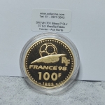 Moeda de Ouro 17 gramas copa de 1998 - 100 francos