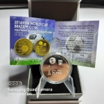 Israel 1 shekel novo, 2013, Prata 14,4g, 30mm Tiragem 1800 peças, Copa do Mundo 2014