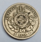Brasil - Moeda de 100 Réis de 1871 - MBC+