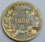 Brasil - Moeda de 1000 Réis de 1931 - SOBERBA LINDA -Tiragem 200.00 Cat. S Amato - Marca S 350/FC 1.000
