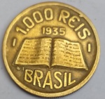 Brasil - Moeda de 1.000 Réis 1935 MODULO MAIOR - SOBERBA - LINDA PEÇA - bonito brilho