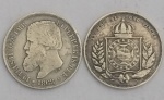 Brasil - 02 Moedas 200 Réis de 1866/1868 - PRATA - (EV08)