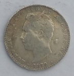 Portugal - Moeda de 100 Réis de 1879  - PRATA 